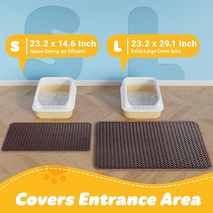 Cat Litter Mat - 23.2'' x 29.1'' Large Litter Trapping Mat, Waterproof - Image 2