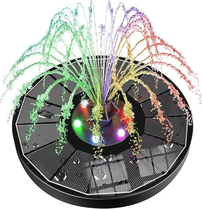SZMP Solar Water Fountain Upgraded 100% Glass Panel, 3.5W Solar Powered by SZMP