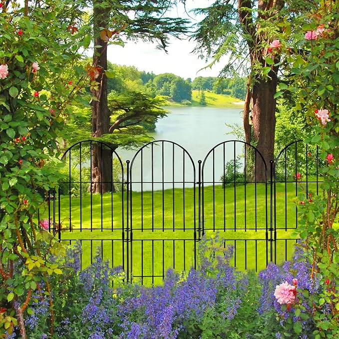 Decorative Garden Fence 31in x10ft, 10 Pack No Dig Fence Animal Barrier - Image 3
