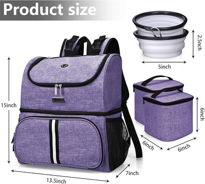 BAGLHER Pet Travel Bag, Double-Layer Pet Supplies Backpack, Pet Travel Backpack - Image 4