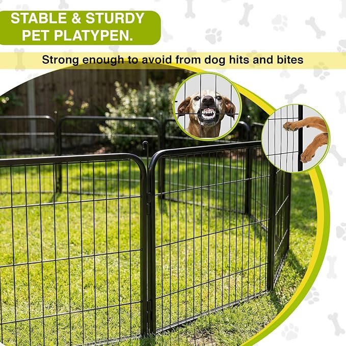 BestPet Dog Playpen 24 Inch 16 Panels Heavy Duty Metal Pet Exercise Pen Indoor - Image 6