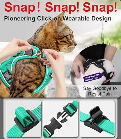Cat Harness and Leash for Walking Escape Proof Soft Adjustable Cat Leash - Image 4