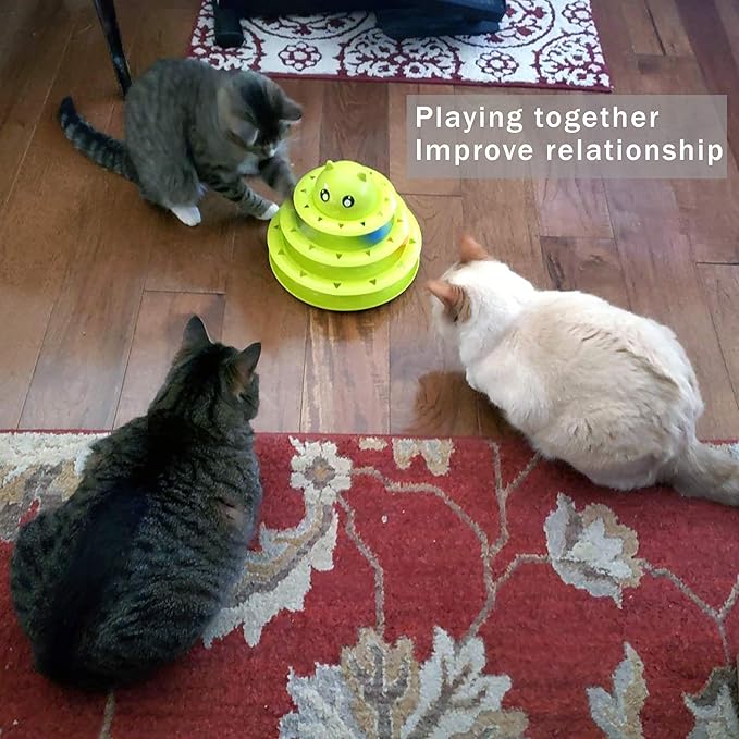UPSKY Cat Toy Roller 3-Level Turntable Cat Toy Balls - Image 6
