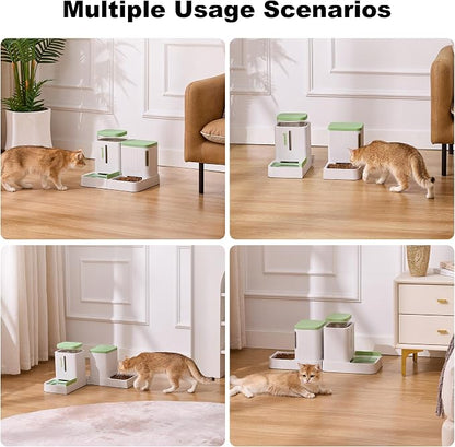 Gravity Cat Feeder and Water Dispenser, 2 in 1 Cat Self Feeder - Image 8
