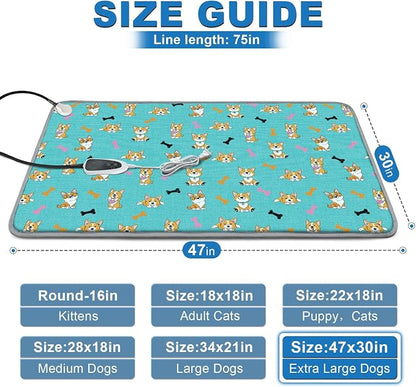 Extra Large Dog Heating Pad 47x30 in Waterproof Smart Thermostat Switch - Image 2