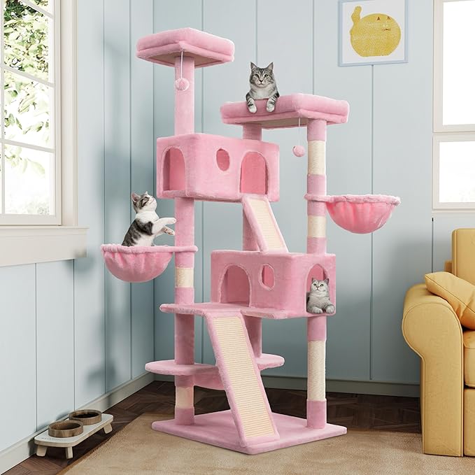 MUTICOR 66 Inches Multi-Level Large Cat Tree Tower by MUTICOR