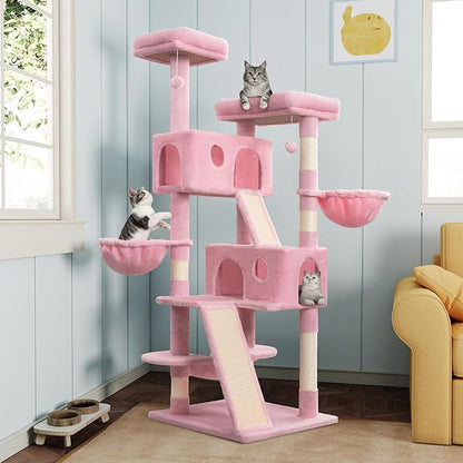 MUTICOR 66 Inches Multi-Level Large Cat Tree Tower by MUTICOR