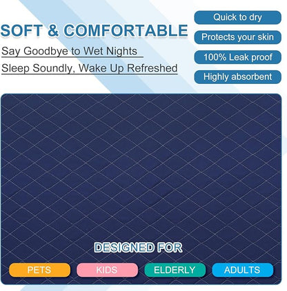 OUTCREATOR® Washable Bed Pads 34" x 56", Incontinence Mattress Protector - Image 5