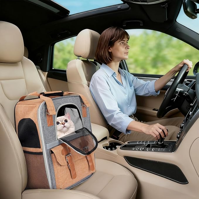 ‌YooxArmor Cat Carrier Backpack, Airline Approved Mesh Dog Backpack - Image 6