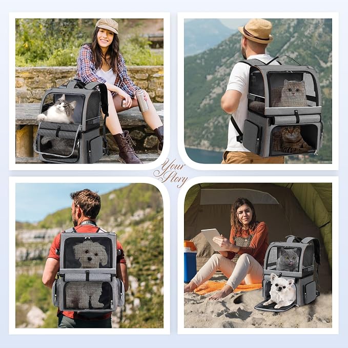 Lekebobor Double Cat Backpack Carrier - Image 6