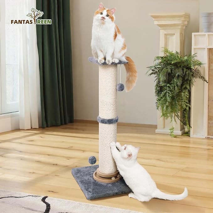 Fantasreen Cat Scratching Post 33 Inches Large and Thick, Cat Scratcher Post - Image 6