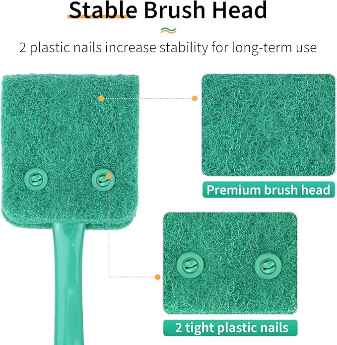 Pawfly Fish Tank Cleaning Tools Aquarium Algae Scraper Sponge Brush Cleaning - Image 4