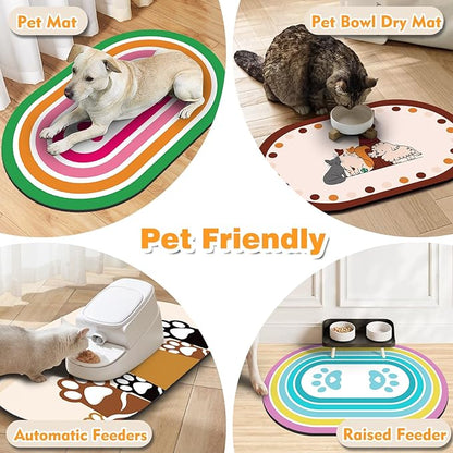 Pet Feeding Mat – 20''x12'' Absorbent Dog Food Mat, Pet Water Mats Protect Floor - Image 6