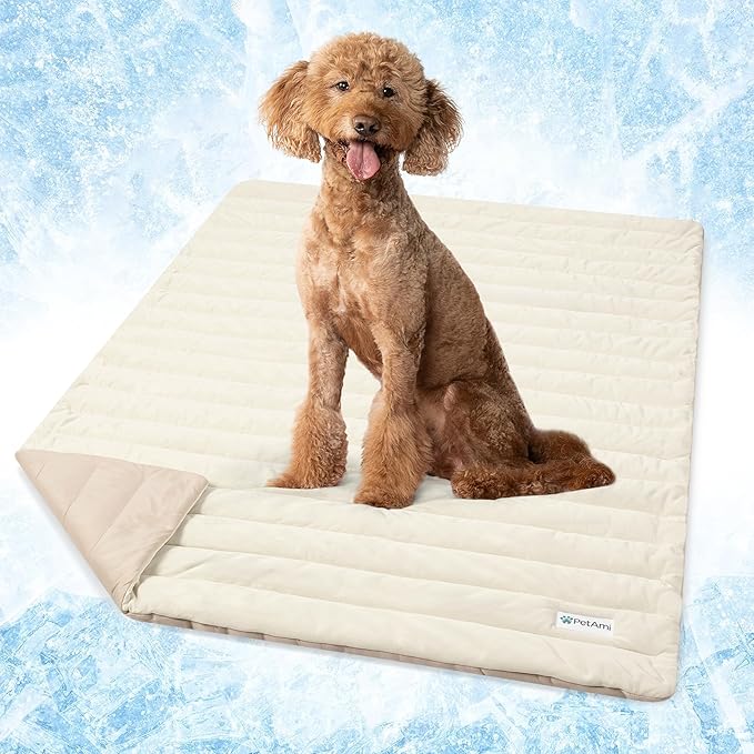 PetAmi Cooling Mat for Dog, Premium Pet Cooling Blanket for Crate Kennel by PetAmi