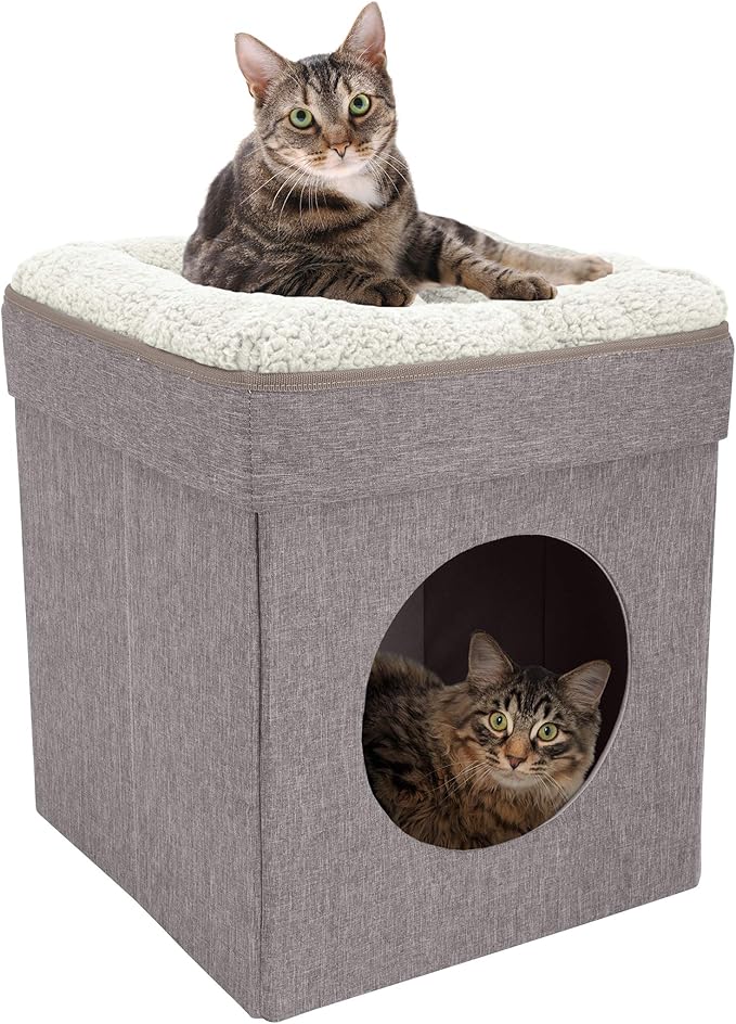 Kitty City Indoor Cat Cube Furniture, Tan Cube by KittyCity