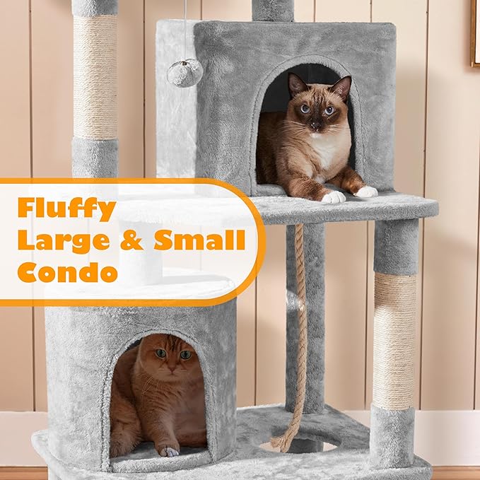Yaheetech Cat Tree Tower, 70.5in Multi Level Cat Tree Kitten Condo - Image 4