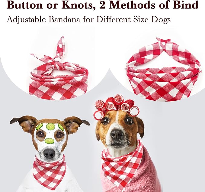 Christmas Plaid Dog Bandana - Image 2