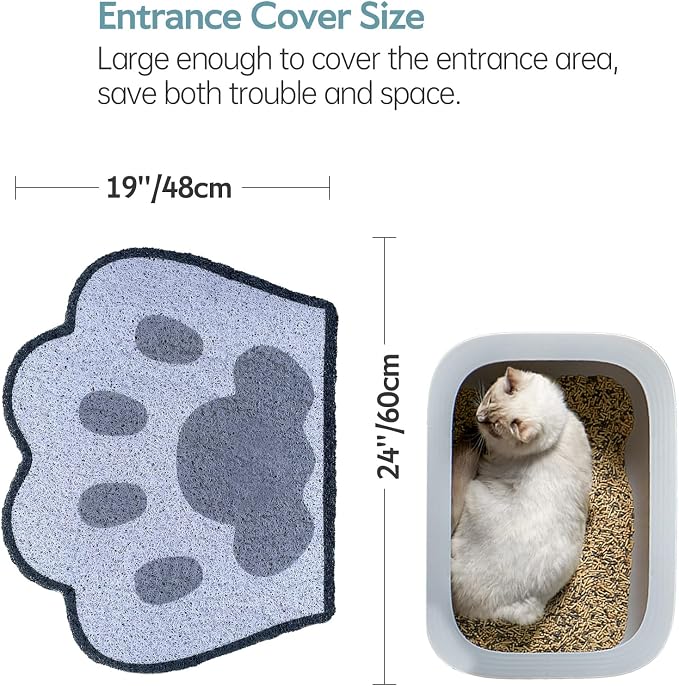 Cute Cat Litter Mat 24”x19”, Litter Box Mat, Litter Trapping Mat, Soft on Kitty - Image 3