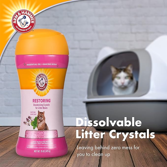 Arm & Hammer Restoring Cat Litter Box Deodorizing Crystals, Litter Deodorizer - Image 4