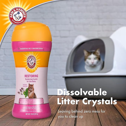 Arm & Hammer Restoring Cat Litter Box Deodorizing Crystals, Litter Deodorizer - Image 4