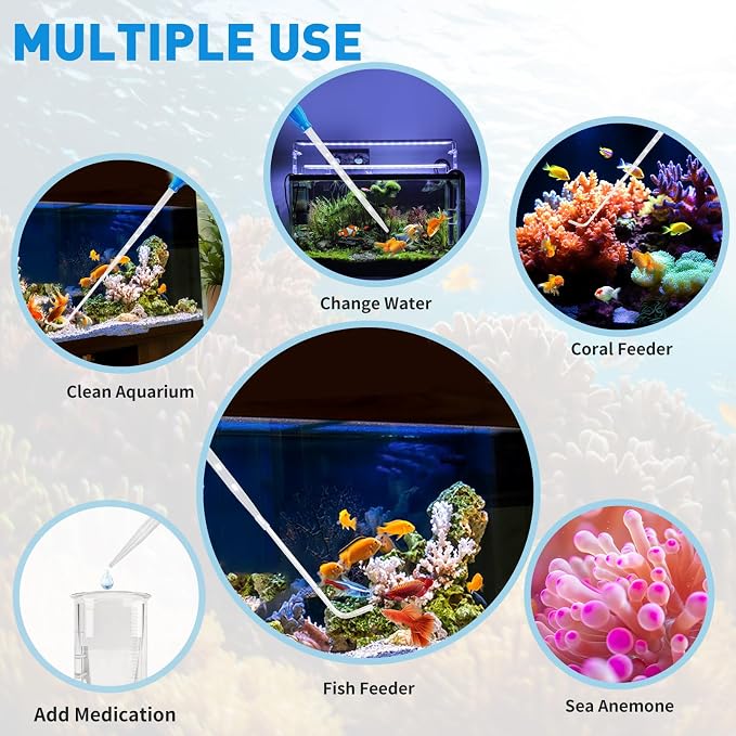 50ml Aquarium Coral Fish Feeder, 27.7IN Extra Long Turkey Baster - Image 6