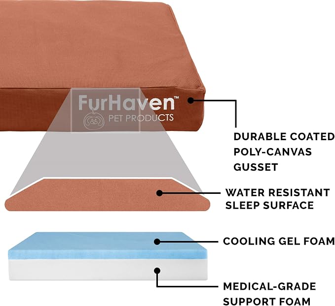 Furhaven Water-Resistant Cooling Gel Dog Bed - Image 4
