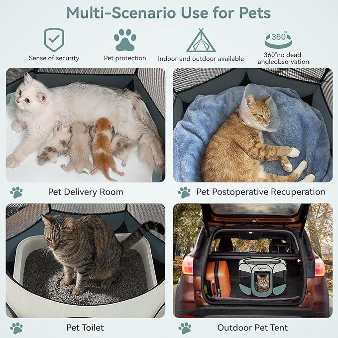 Dog Cat Playpen, Puppy Pet Playpen Indoor - Image 4