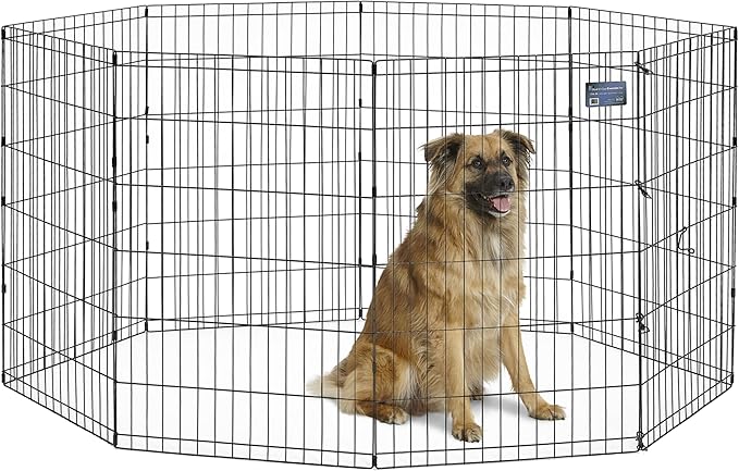 MidWest Homes for Pets Folding Metal Dog Exercise Pen, Indoor/Outdoor Playpen by MidWestHomesForPets