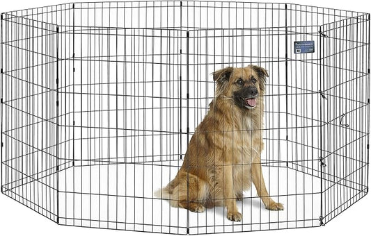 MidWest Homes for Pets Folding Metal Dog Exercise Pen, Indoor/Outdoor Playpen by MidWestHomesForPets