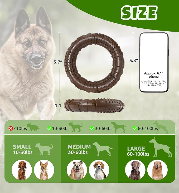 Tough Dog Chew Toy for Aggressive Chewers, Indestructible Beef Flavor Nylon Bone - Image 6