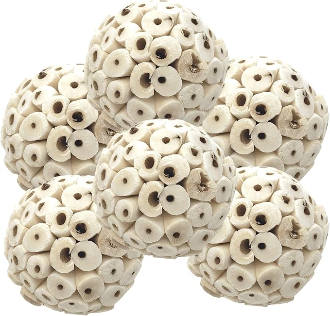 Bonka Bird Toys 2117 Pk6 Sola Atta Balls Foot Talon Craft Part Parrot Bird Toys by BonkaBirdToys