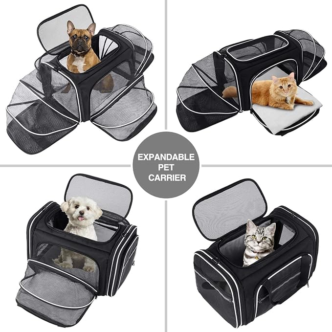 TSA Airline Approved Large Pet Travel Carrier, 4 Sides Expandable - Image 9