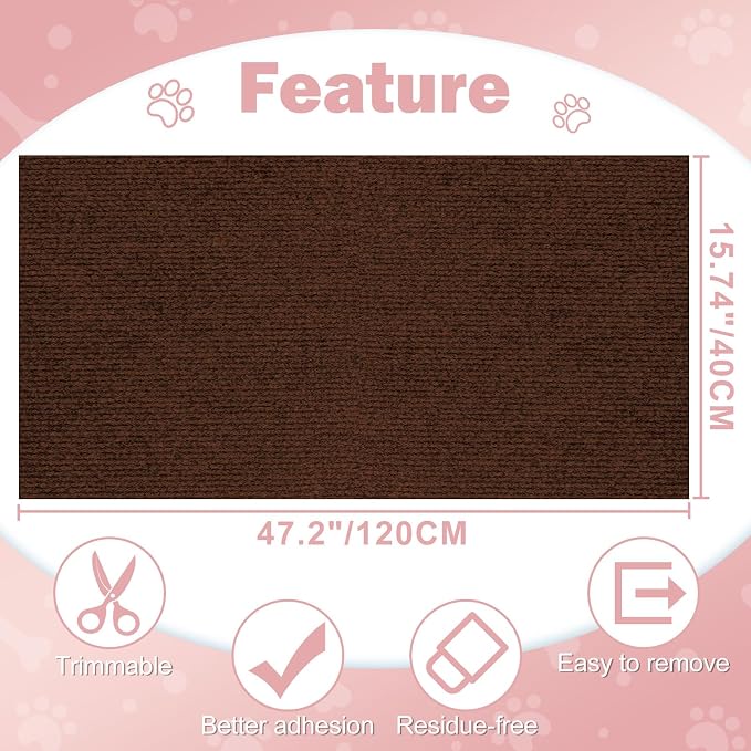 Cat Scratcher Pad, 47.2"x15.8" Scratching Mat, Trimmable Anti Scratch Bed Couch - Image 8