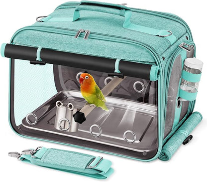 Suertree Bird Carrier Airline Approved, Bird Travel Cage by Suertree