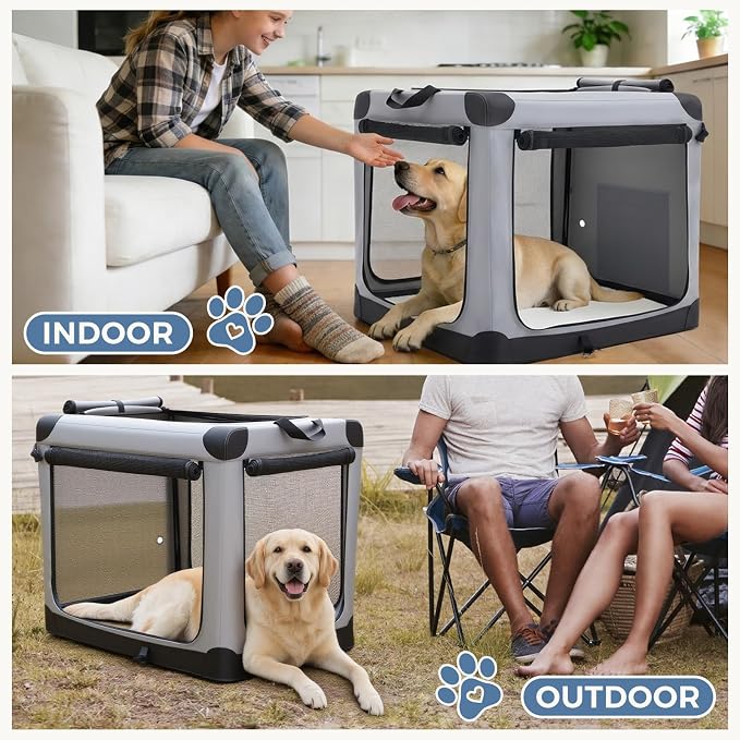DUMOS Dog Crate 24 Inch Travel Cat Pet Carrier - Image 4