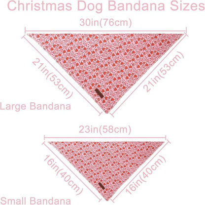 Valentine Dog Bandana, Cotton Pet Kerchief - Image 4