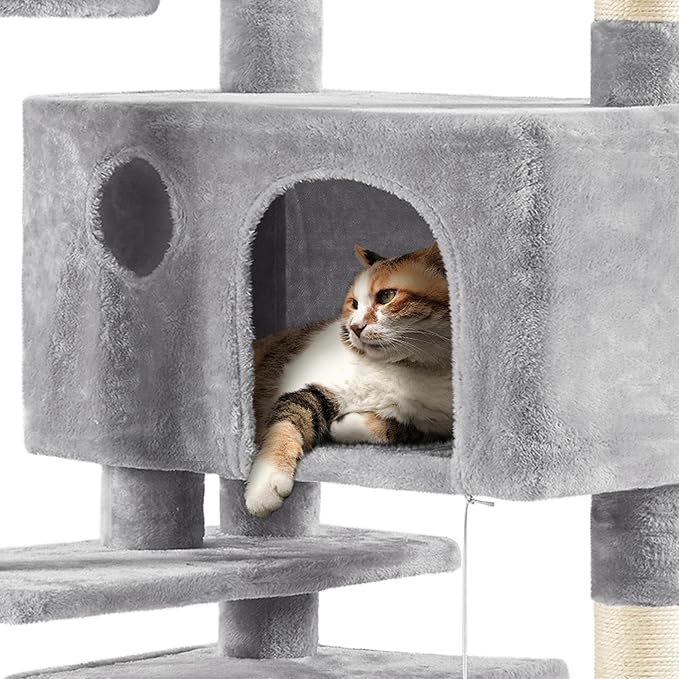 Yaheetech 70in Multi-Level Cat Tree Tall Cat Tower Cat Furniture - Image 5