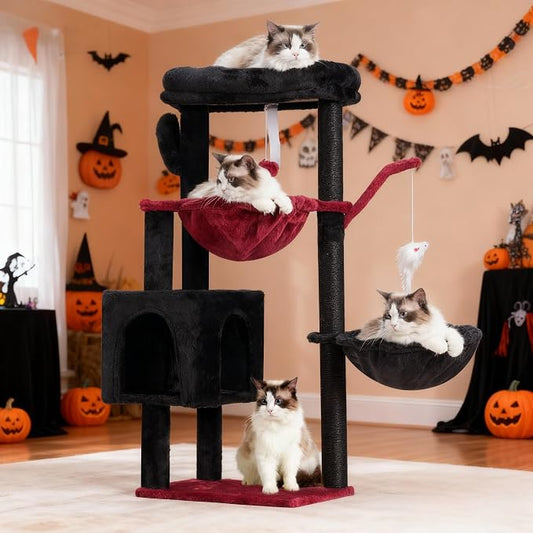 Heybly Cat Tree, 39.4 Inches Gothic Tower Condo - Image 2
