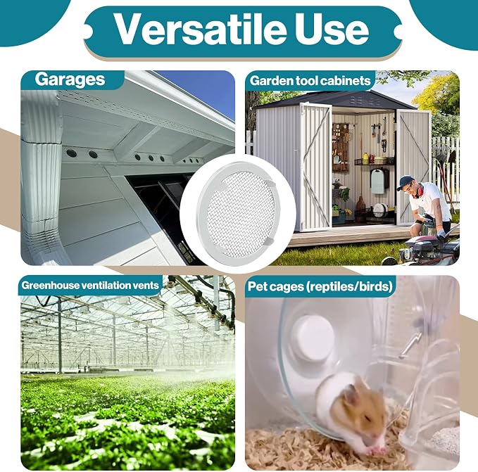 8-Pack 2" Circular Vent Covers, Steel Mesh Screen, Circular Screen - Image 4
