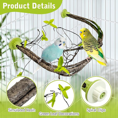 PINVNBY 2 PCS Bendable Bird Perches Simulation Branch Parrot Perch Stand - Image 3