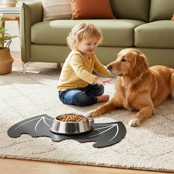 Pet Mat for Food and Water, Absorbent Non-Slip Quick Dry Dog Food Mat for Dog - Image 6