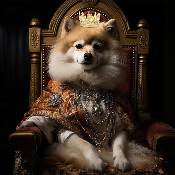 Abbylike Pet Rhinestone King Crown Small Size, Queen Crown - Image 5