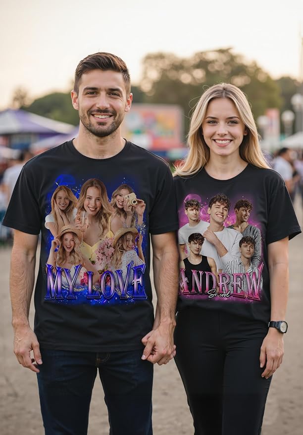 Custom Bootleg Rap Shirt with Photo Text, Vintage Custom Picture Shirt - Image 6
