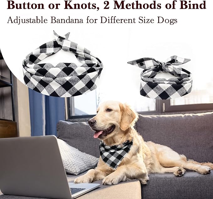 Christmas Plaid Dog Bandana - Image 2