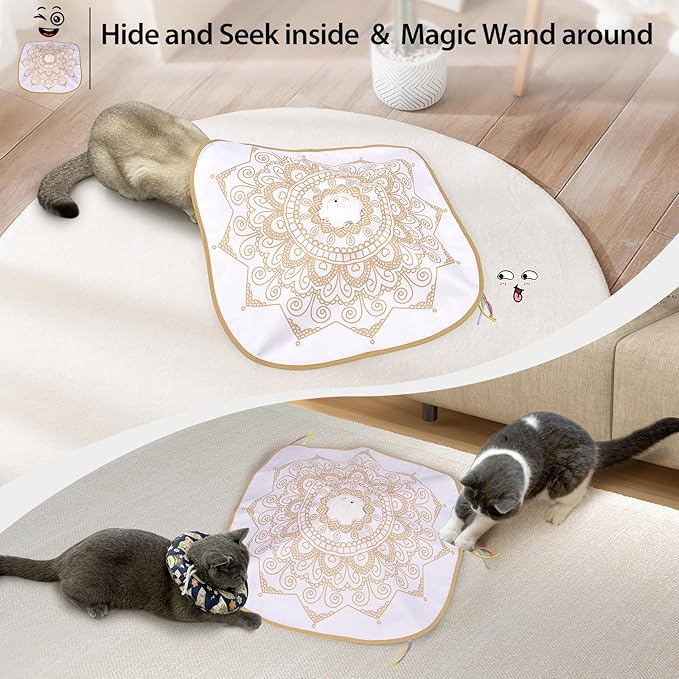 ORSDA Cat Toys for Indoor Cats, 4 in 1 Interactive Automatic Kitten Toys Hide - Image 3