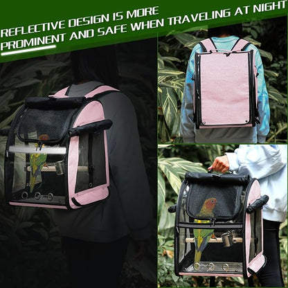 SUERTREE Bird Carrier Bag with Indestructible Stainless Steel Mesh, Bird Travel - Image 4