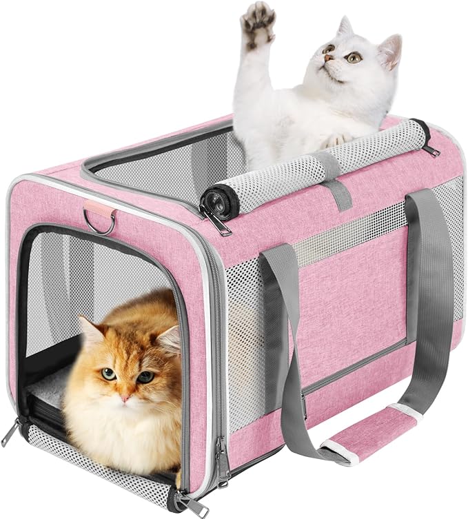 Cat Carrier 20lbs Top Open/Soft Sided Small Pet Dog Travel Carrying by GAPZER