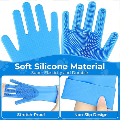 2PCS Dog Washing Gloves and Dog Shampoo Brush, Dog Bath Brush That can add Dog - Image 7