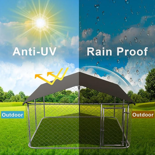 Outdoor Dog Enclosure Heavy Duty Dog Kennel House Mesh Dog Big Cage Pet Kennel - Image 2