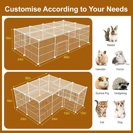 20 Panels Small Animal Playpen, Pet Playpen, C&C Cage - Image 2
